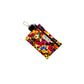 Colorful floral-patterned pouch with a key ring on a white background handmade by Barkley And Fetch