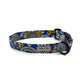 Dog collar with floral pattern on a white background