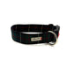Plaid dog collar with a visible brand logo on a white background handmade by Barkley and Fetch UK