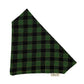 Green and Gold Gingham Check Christmas Dog Bandana