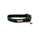Green and Gold Gingham Check Christmas Dog Collar