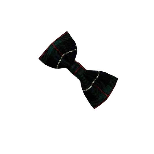 Plaid bow tie on a white background