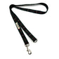 Plaid dog leash with metal clip on a white background
