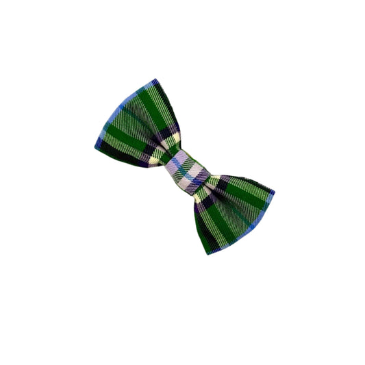 Plaid bow tie on a white background