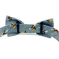 Bow tie with bee pattern on a white background