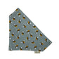 Fabric with bee pattern on a gray background