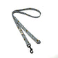 Dog leash with bee print pattern on a white background. Handmade in the uk by Barkley and Fetch