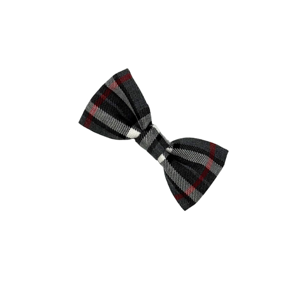 Plaid bow tie on a white background