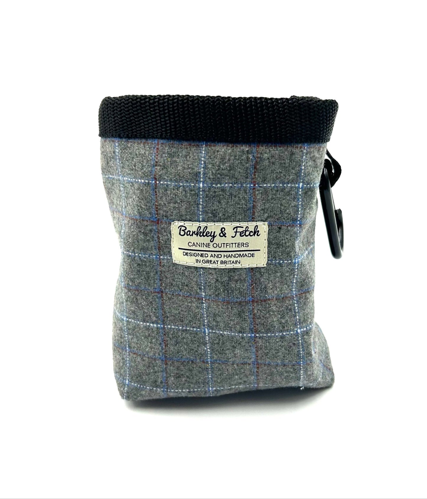 Grey Windowpane Check Treat Bag