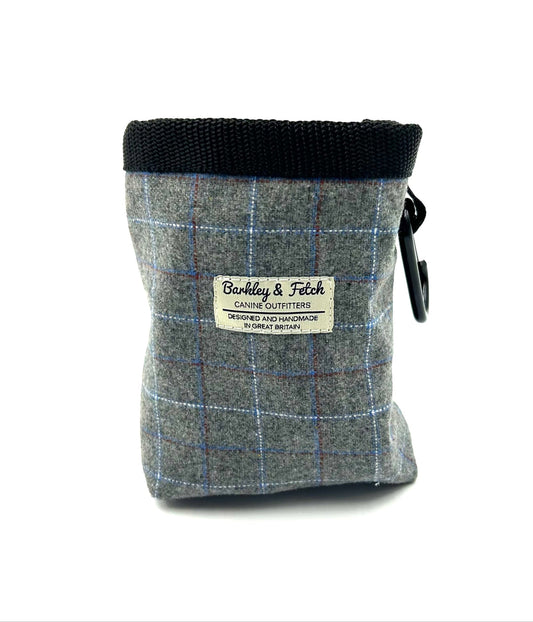 Grey Windowpane Check Treat Bag