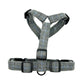 Gray plaid dog harness on a white background handmade in the UK by Barkley and Fetch