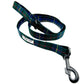 Plaid dog leash with a metal clip on a white background handmade in the UK by Barkley and Fetch