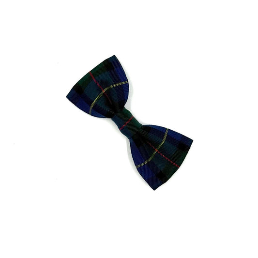 Plaid bow tie on a white background