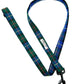 Plaid dog leash with a black clip on a white background handmade in the UK by Barkley and Fetch