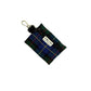 Plaid pouch with a key ring on a white background
