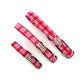 Pink Red Tartan Dog Collar