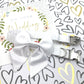 White Satin Wedding Dog Sailor Bow