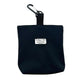 black pouch designed for carrying full poo bags for dogs on a white background handmade by barkley and fetch uk