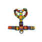 Colorful plaid dog harness on a white background HANDMADE IN UK BY BARKLEY AND FETCH