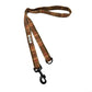 Plaid patterned dog leash with a black clip on a white background HANDMADE IN UK BY BARKLEY AND FETCH