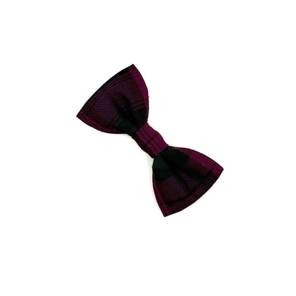 Plaid bow tie on a white background