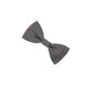 Black and white checkered bow tie on a white background