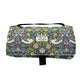 Patterned fabric roll with decorative design on a white background