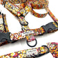 Orange Ditsy Floral Print Strap Harness