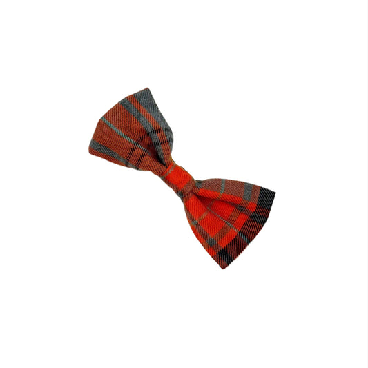 Plaid bow tie on a white background