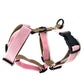 pale pink and beige dog harness side view on a white background handmade by barkley and fetch uk