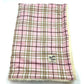 Plaid blanket with pink and green pattern on a white background handmade in uk by Barkley and Fetch