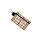 Plaid pouch with keychain attachment on a white background