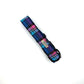 Pink/Blue Check Wide Dog Collar