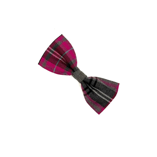 Plaid bow tie on a white background