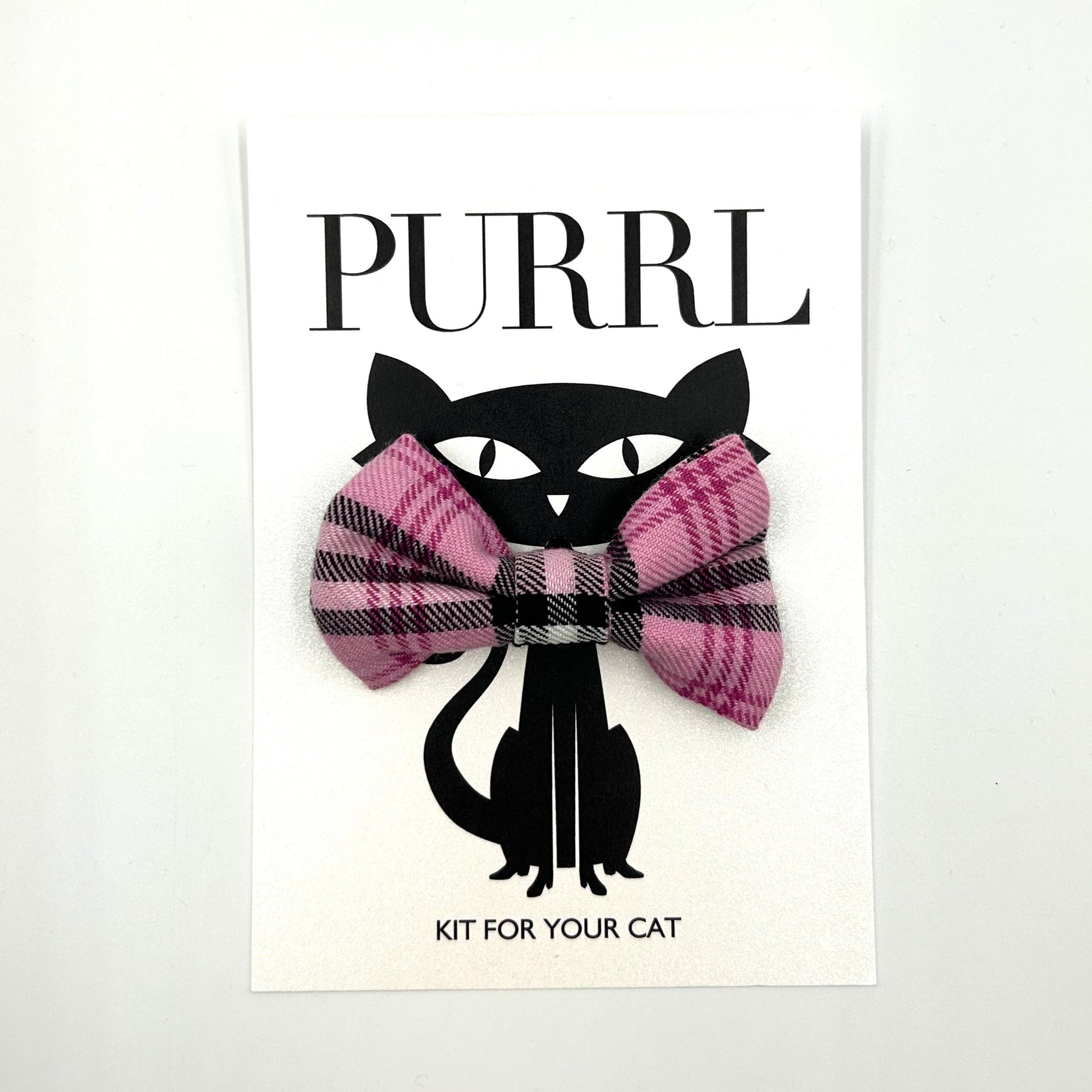 Cat accessory by PURRL on a white background, handmade by Barkley and Fetch