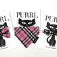 Cat accessories  by PURRL on a white background, handmade by Barkley and Fetch