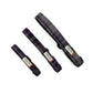 Set of three tartan-patterned products with visible branding on a white background