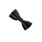 Black plaid bow tie on a white background