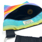 Colorful pouch with a strap on a white background