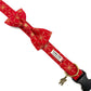 Red and Gold Star Print Christmas Dog Bowtie