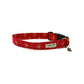 Red and Gold Star Print Christmas Dog Collar
