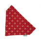 Red and Gold Star Print Christmas Dog Bandana