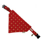 Red and Gold Star Print Christmas Dog Bandana