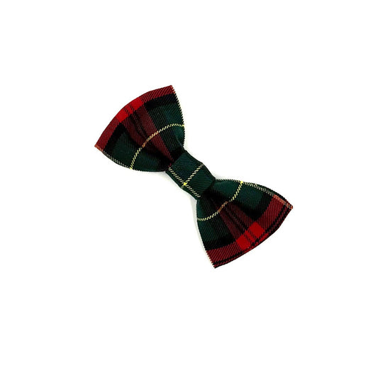 Plaid bow tie on a white background