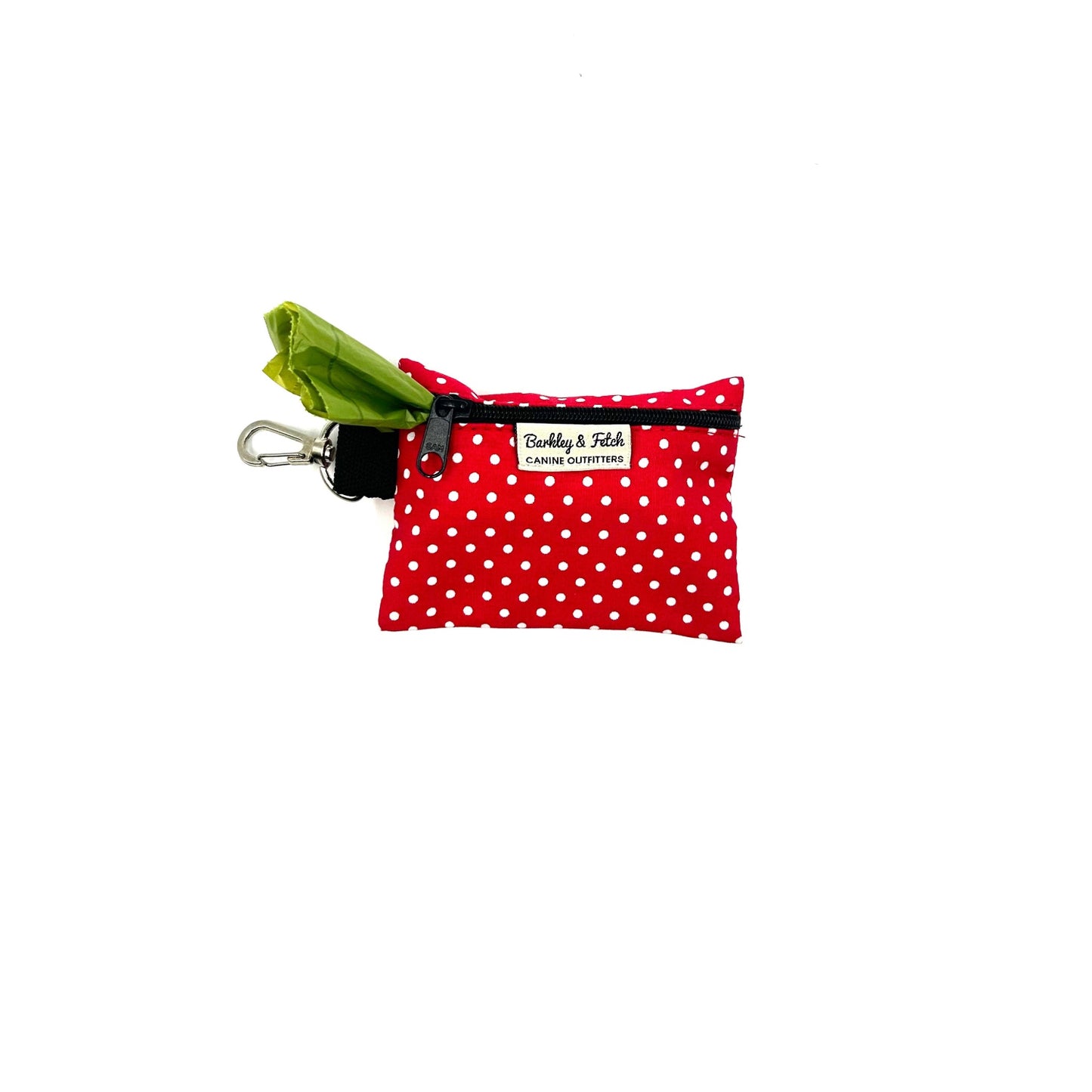 Red Spot Print Poo Bag Holder