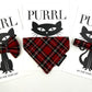 Cat accessories by PURRL on a white background, handmade by Barkley and Fetch