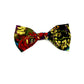 Colorful floral bow tie on a white background