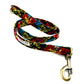 Rose Flower Corduroy Dog Lead