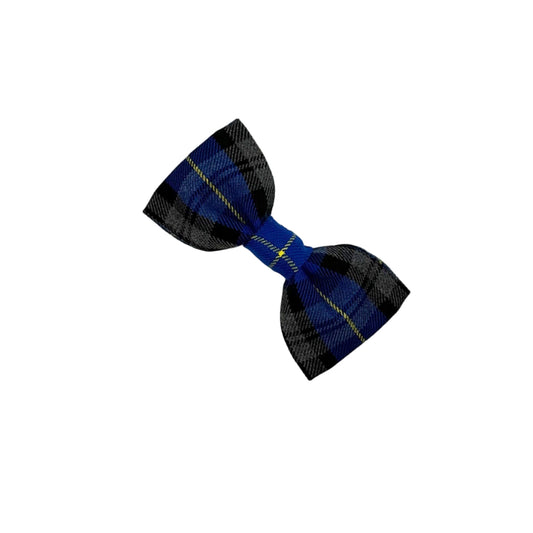 Plaid bow tie on a white background