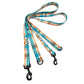 Plaid dog leash with black clip on a white background handmade in Uk by Barkley and Fetch